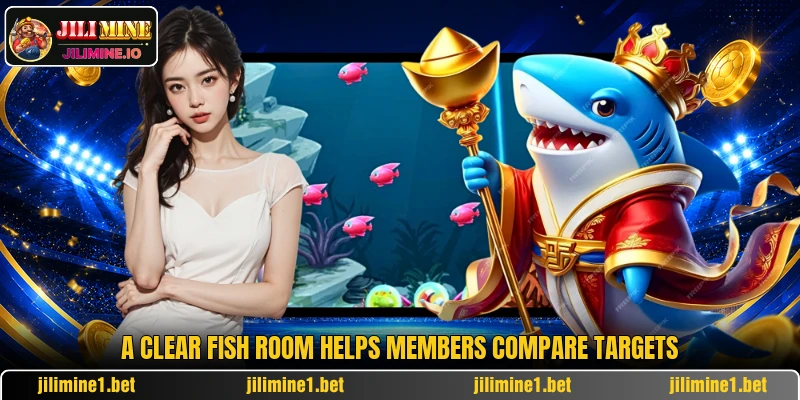 A clear fish room helps members compare targets A clear fish room helps members compare targets