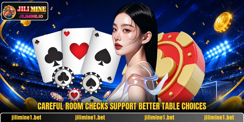 Careful room checks support better table choices