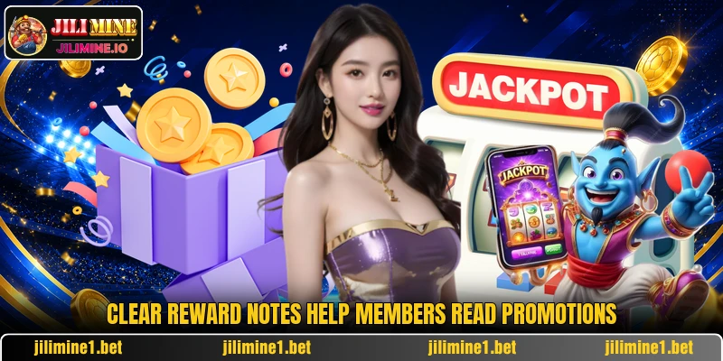 Clear reward notes help members read promotions