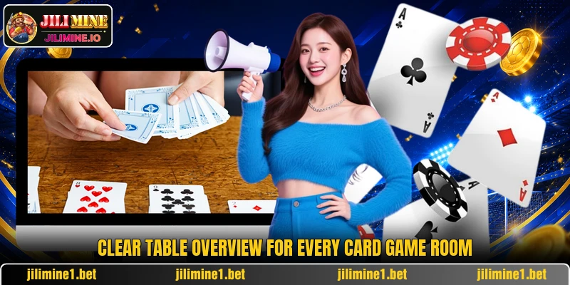 Clear table overview for every card game room