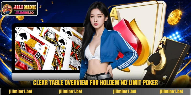 Clear table overview for holdem no limit poker