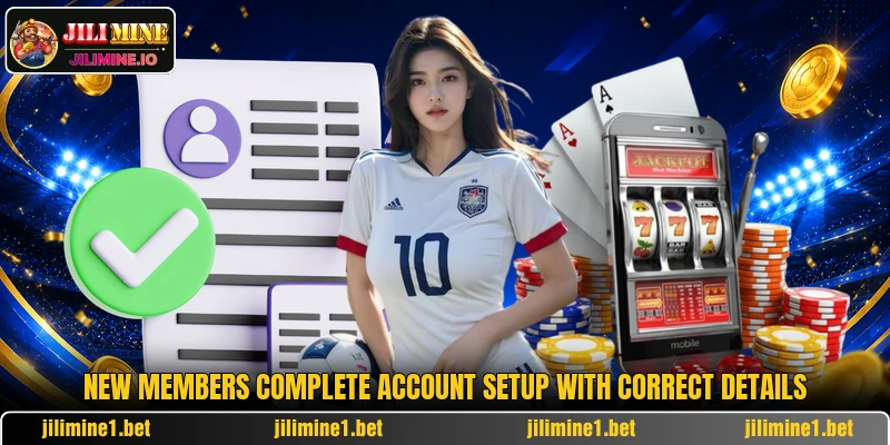 New members complete account setup with correct details