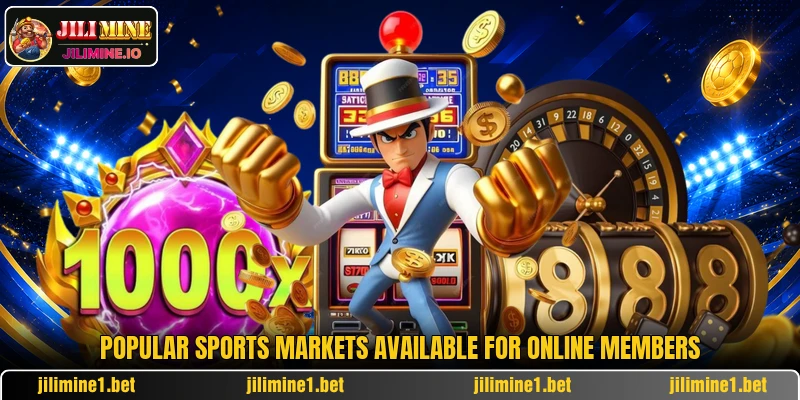 Popular sports markets available for online members