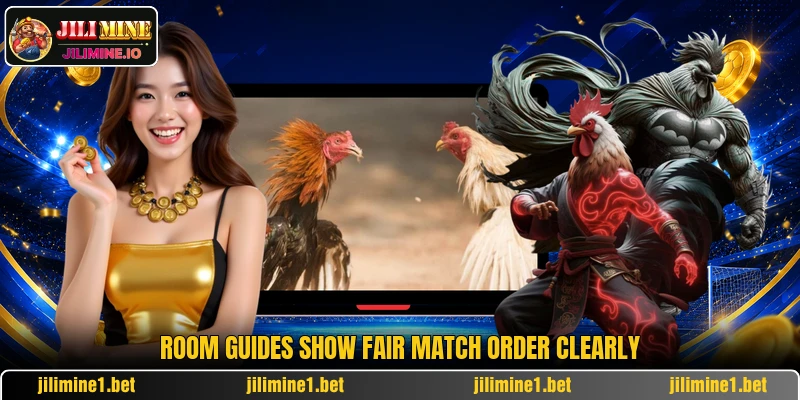 Room guides show fair match order clearly