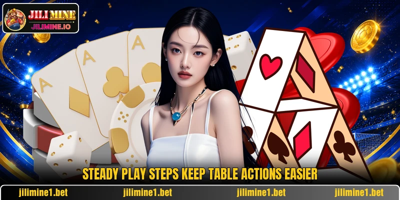 Steady play steps keep table actions easier