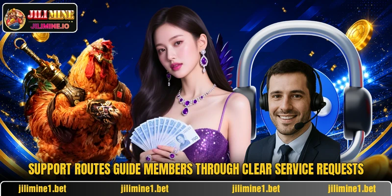 Support routes guide members through clear service requests