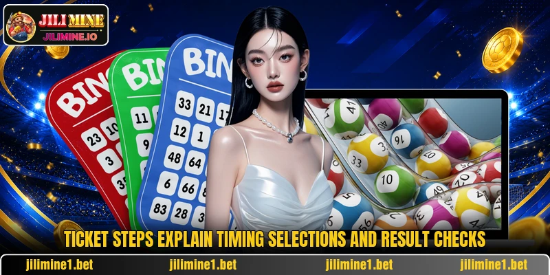 Ticket steps explain timing selections and result checks Ticket steps explain timing selections and result checks
